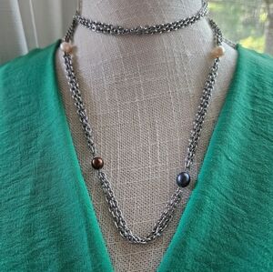 Milor Silver and Pearl Necklace